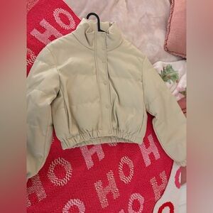 Fashionnova Women's Cream Puffer Jacket
